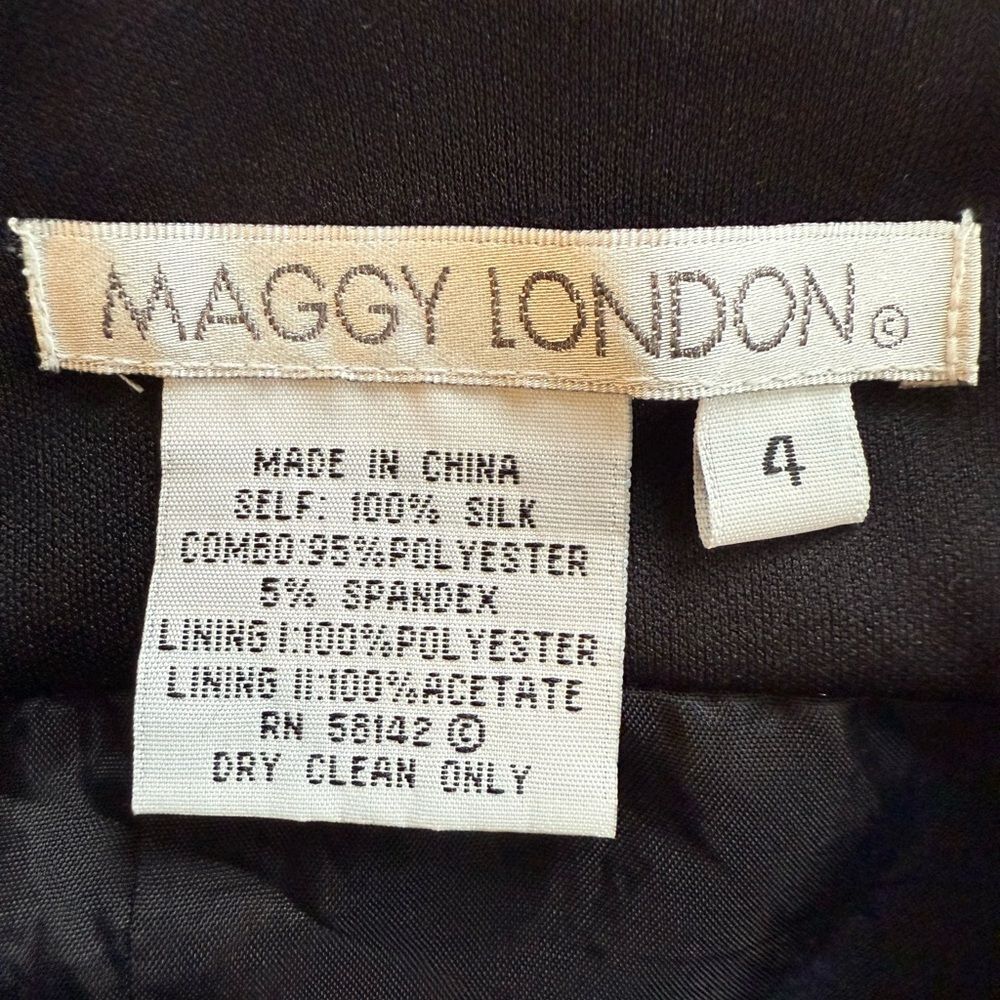 Maggy London Cream and Black Midi Dress - Picture 6 of 6
